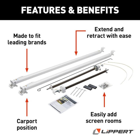 Product of Lippert Components 434718 Manual Awning Arm 