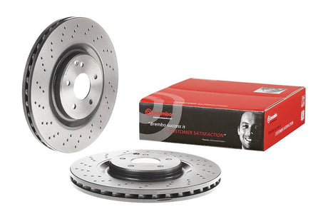 Product of Brembo 09A73111C02 Vented Cross Drilled 1 Piece Brake Rotor 