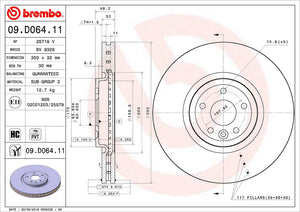 Product of Brembo 09D06411C02 Vented 1 Piece Brake Rotor 