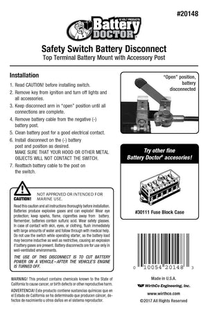 Product of Wirthco 20148 Battery Disconnect Switch