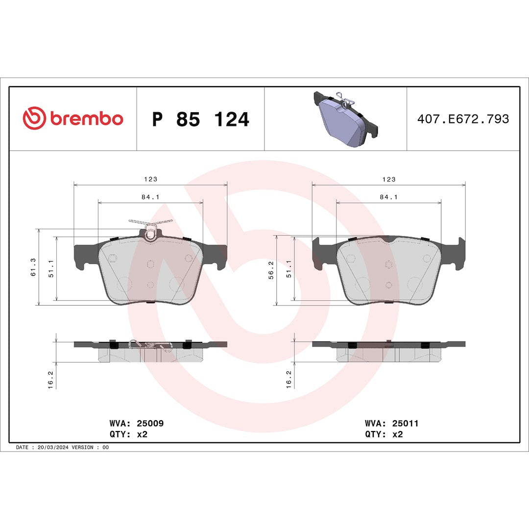Brembo P85124 Brake Pad||p85124_Drw.Jpg||87||brmp85124||1754752