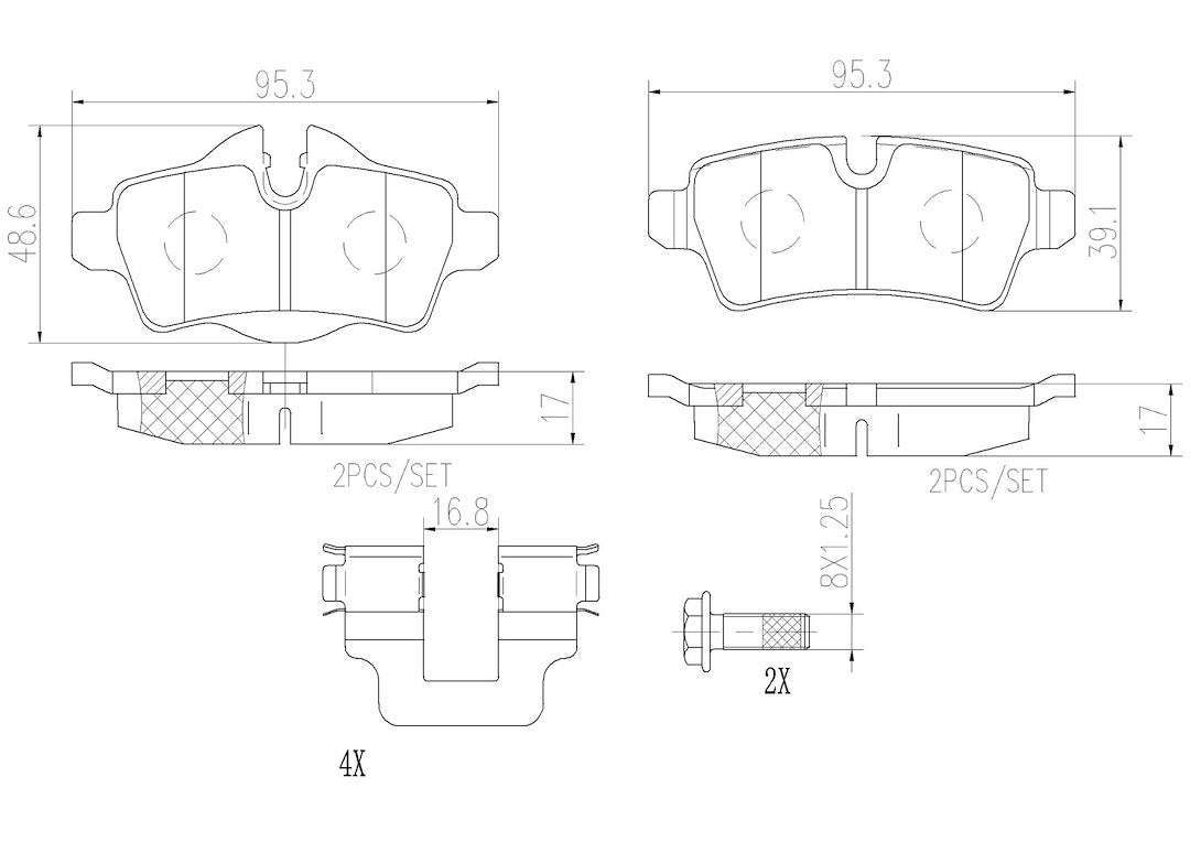 Product of Brembo P06052N Brake Pad - Set Of 4 