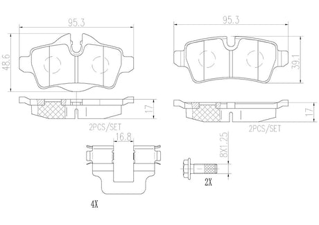 Product of Brembo P06052N Brake Pad - Set Of 4 