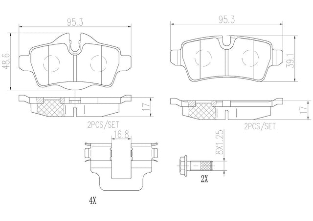 Product of Brembo P06052N Brake Pad - Set Of 4 