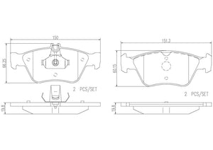 Product of Brembo P50023N Brake Pad - Set Of 4 