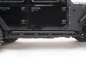 Product of Fab Fours JL18-G1750-1 Black Steel Tubular Rocker Panel Guard 