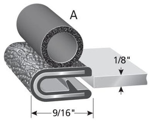 Trim-Lok 3100b3x1/8a-25 Multi Purpose Weather Stripping||3100b3x18a_1.Jpg||86||t4l310018a25||1293032