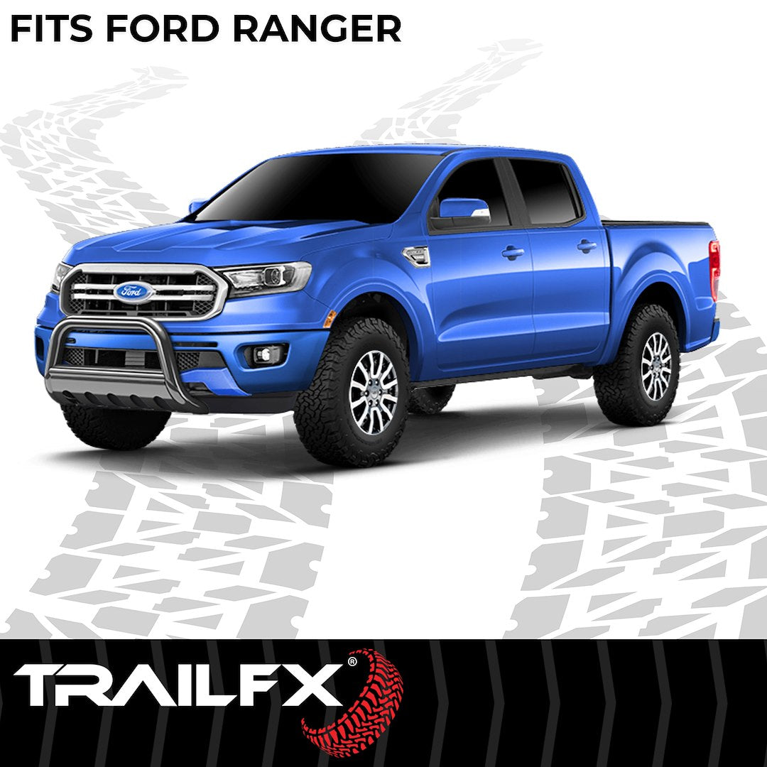 Product of TrailFX B0039B Bull Bar Black Powder Coated 3 Inch Yes with skid plate 