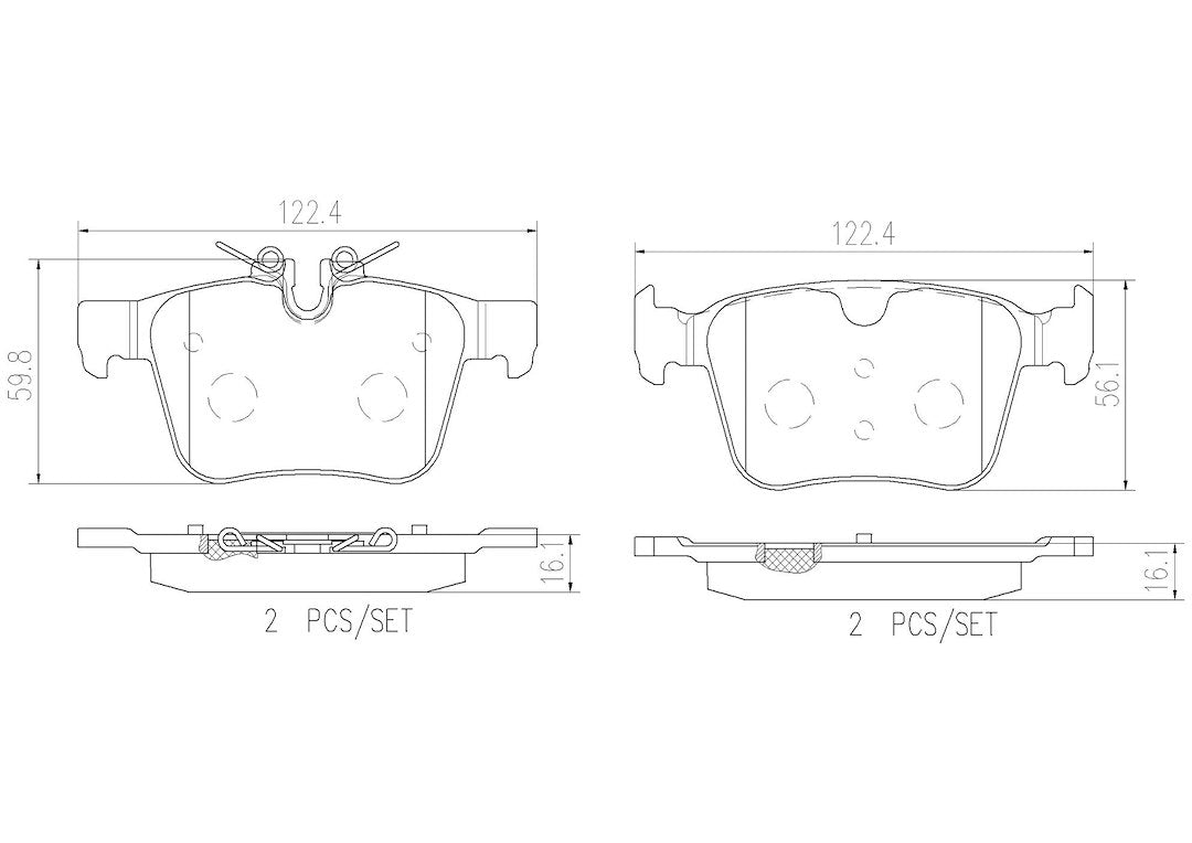 Product of Brembo P86029N Brake Pad - Set Of 4 