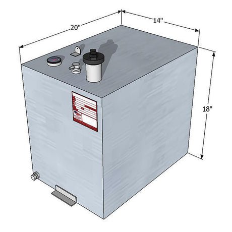 Product of RDS Tanks 72587 Rectangular 20 Gallon Auxiliary Fuel Tank 