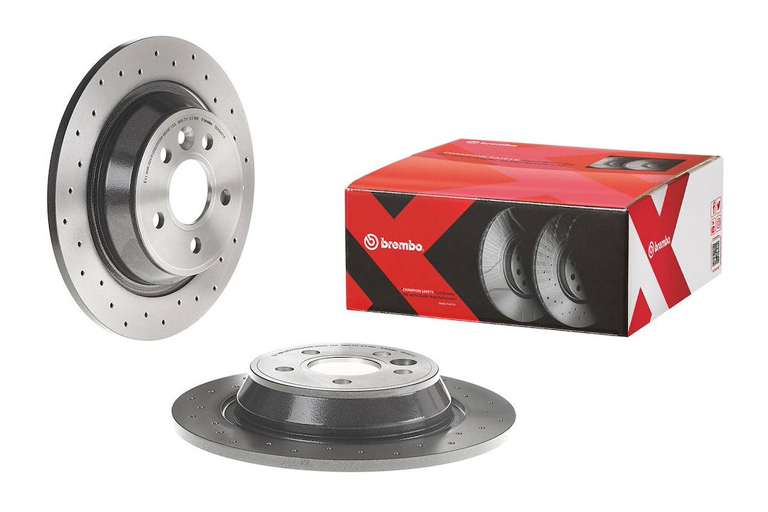 Product of Brembo 08A5401XC02 Xtra Solid Cross Drilled 1 Piece Brake Rotor 
