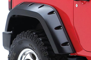 Product of Bushwacker 10046-02 Pocket Style/ Exposed Fasteners Black Fender Flare - Set Of 2 