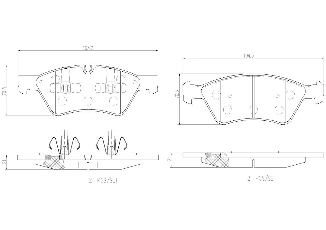 Product of Brembo P50063N Brake Pad - Set Of 4 