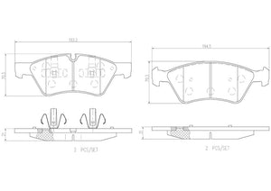 Product of Brembo P50063N Brake Pad - Set Of 4 