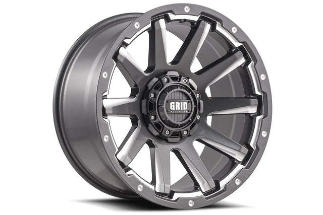 Product of Grid Wheels 20x9 Graphite With Natural Accents Wheel - Not Applicable Bolt Pattern 