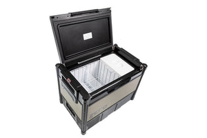 Product of ARB 2.4 Cubic Feet Dual Compartment 1 Door Refrigerator , Black/ Tan 