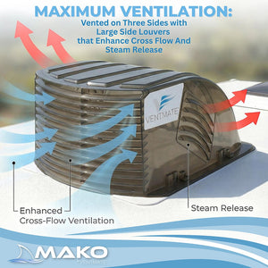 Ventmate 67317 Roof Vent Cover||vnt_67317_Vent Cover_Smoke_B2c_4.Jpg||88||vnt67317||1788188