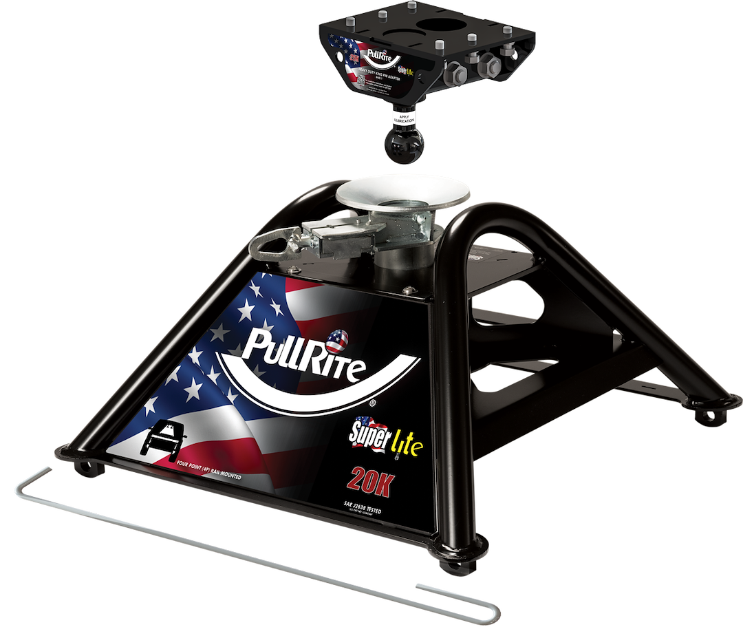 Product of PullRite 2400 Fixed 20000 Pound 2-Way Fifth Wheel Trailer Hitch 