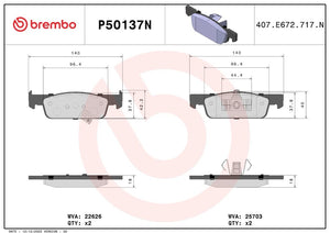 Brembo P50137n Brake Pad||p50137n_2.Jpg||86||brmp50137n||2091604