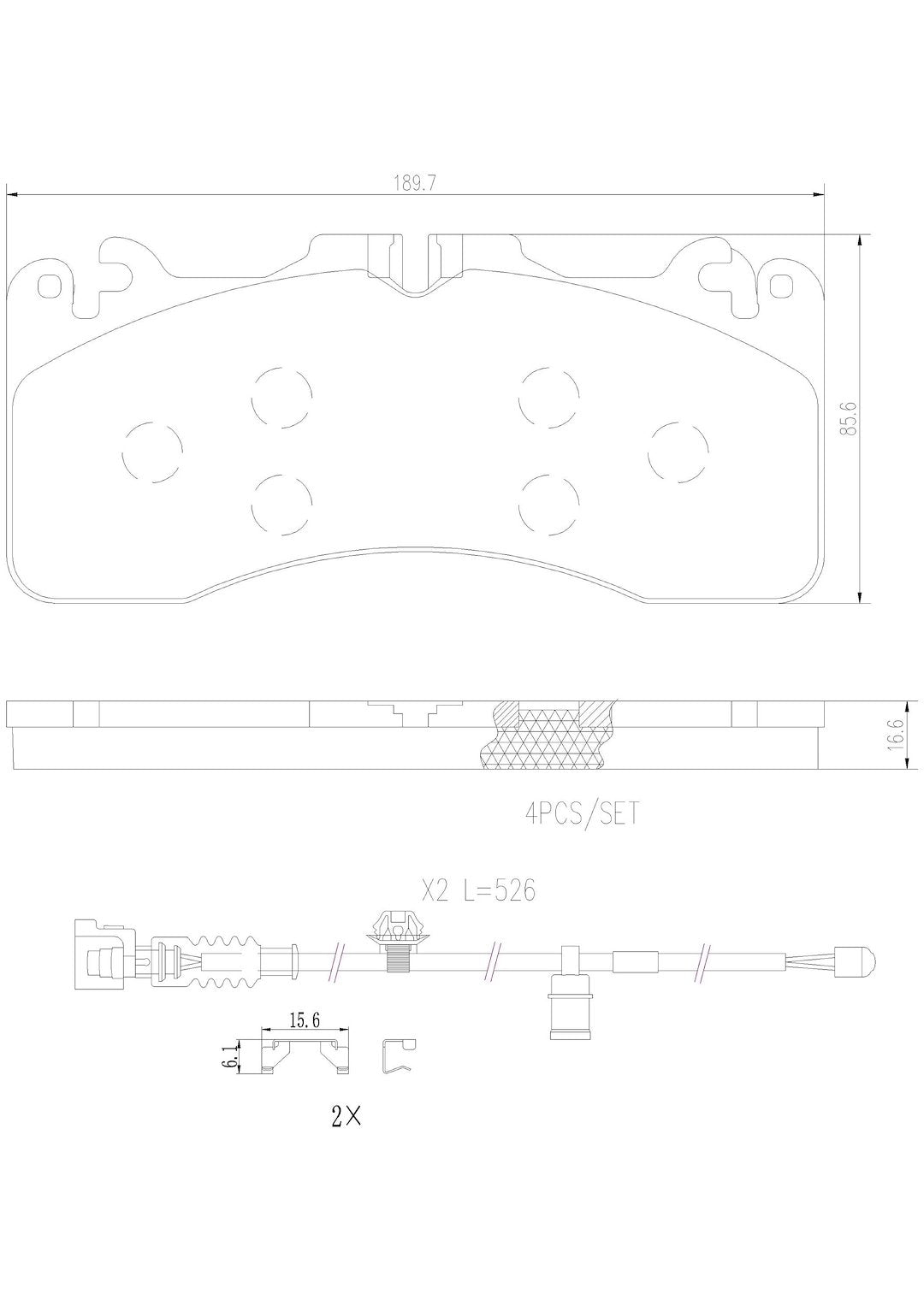 Product of Brembo P83154N Brake Pad - Set Of 4 