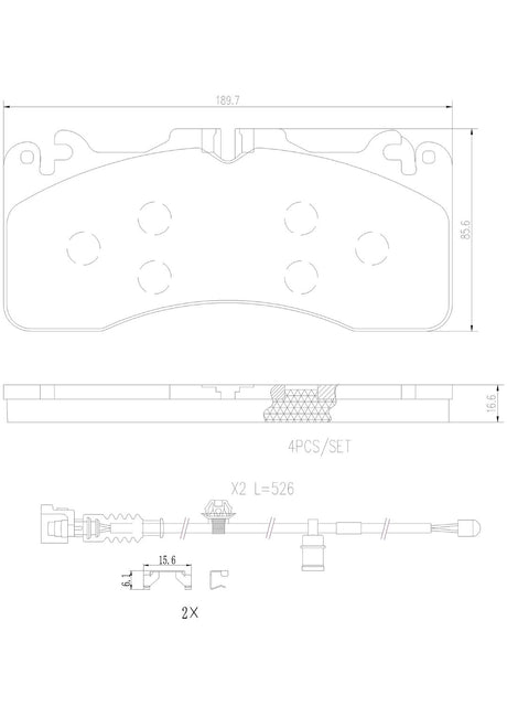 Product of Brembo P83154N Brake Pad - Set Of 4 