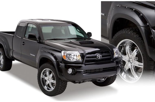 Product of Bushwacker 31920-02 Pocket Style/ Exposed Fasteners Black Fender Flare - Set Of 4 