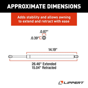 Lippert Components 280343 Awning Shock||280343_5.Jpg||90||m6v280343||1237399