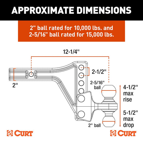 Curt 45935 Trailer Hitch Ball Mount||45935_1.Jpg||86||c9345935||1775916
