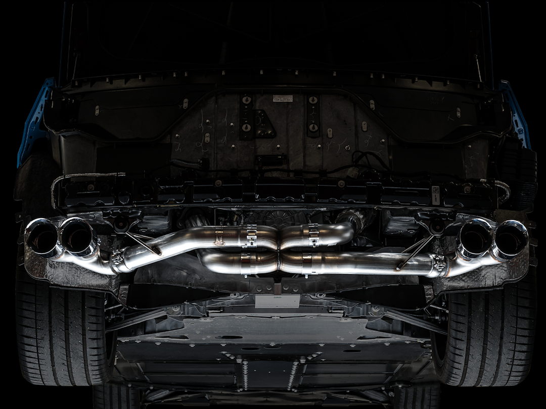 Product of AWE Tuning 3020-42080 Track Edition Cat-Back System Dual Exhaust System Kit 