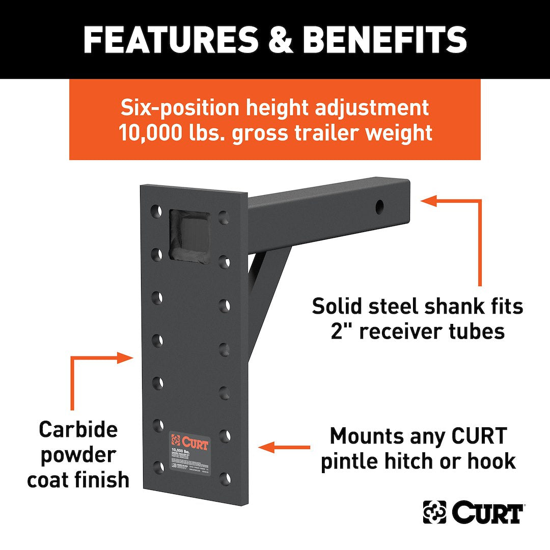 Curt 48342 Pintle Hook Mounting Plate||||87||c9348342||2011263