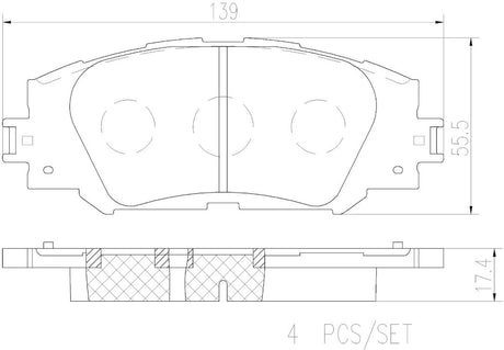 Brembo P83155n Brake Pad||p83155n_2.Jpg||86||brmp83155n||2091771