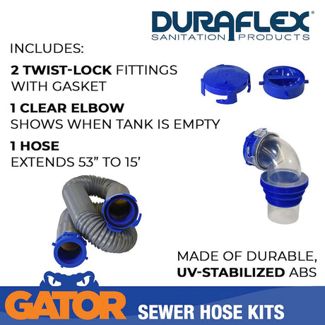 Product of Duraflex 22003 15 Feet Gray Sewer Hose Yes 