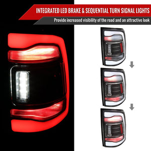 Product of Spec-D Tuning LT-RAM13JMLED-SQ-RS Tail Light Assembly 