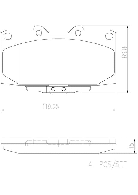 Product of Brembo P56034N Brake Pad - Set Of 4 
