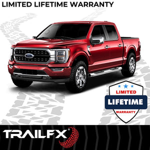 Product of TrailFX A7078S TFX 5" Oval Bent Side Bars Nerf Bar With Surface Steps 