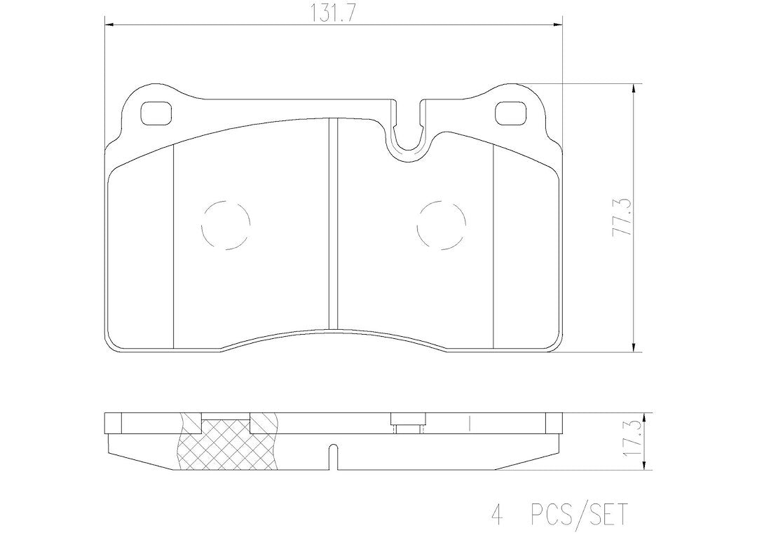 Product of Brembo P44018N Brake Pad - Set Of 4 