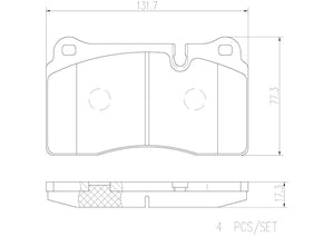 Product of Brembo P44018N Brake Pad - Set Of 4 