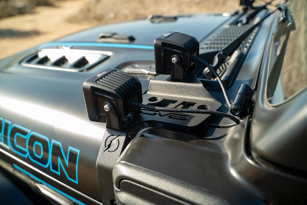 Dv8 Offroad Lbjl-12 Driving/ Fog Light Mounting Bracket||jeep-4xe-A-Pillar-Dual-Pod-Light-Mounts_Installed-12.Jpg||95||dv8lbjl12||1627992