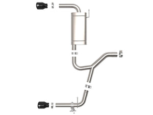 Product of Advanced FLOW Engineering 49-36349-B Mach Force XP Cat Back System Dual Exhaust System Kit 