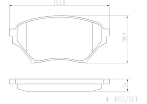 Product of Brembo P49029N Brake Pad - Set Of 4 
