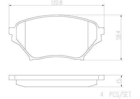 Product of Brembo P49029N Brake Pad - Set Of 4 