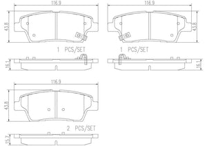 Product of Brembo P30079N Brake Pad - Set Of 4 