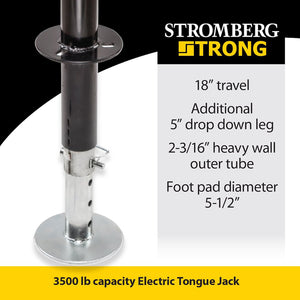 Product of Stromberg Carlson JET-3755 3500 Pound Electric Trailer Tongue Jack 