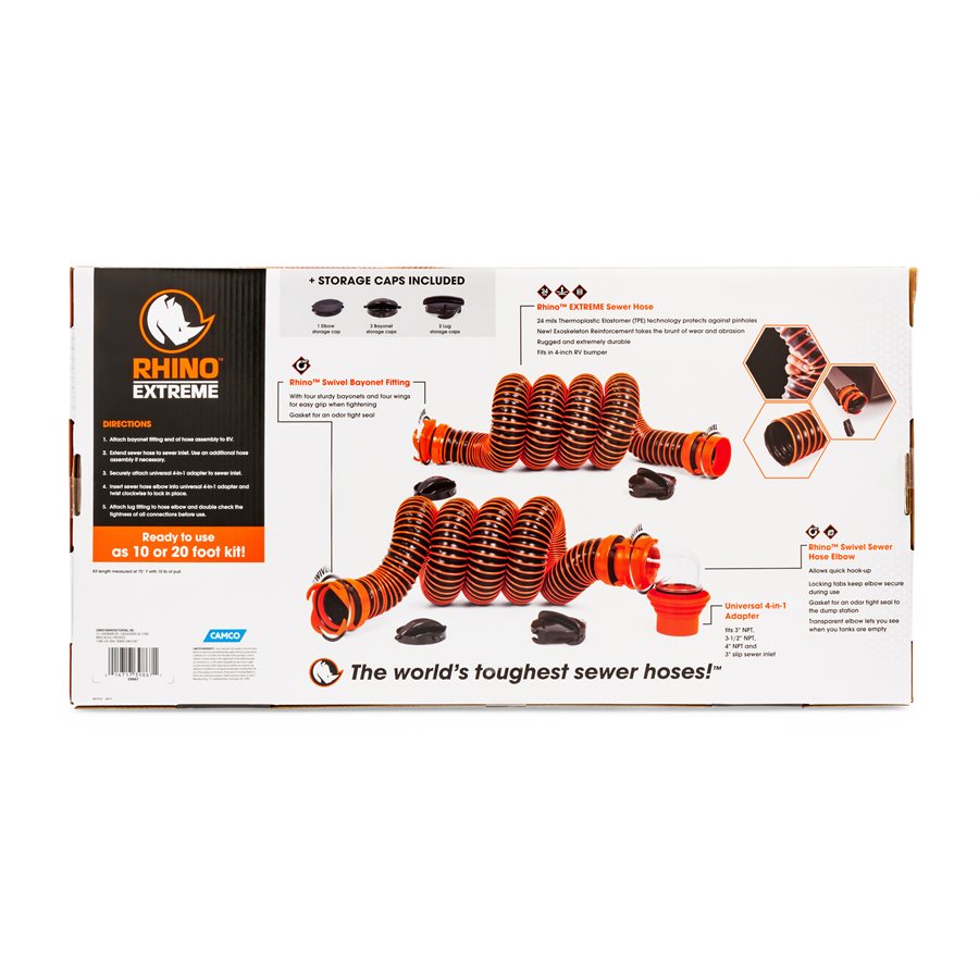 Product of Camco 39867 20 Feet Black Sewer Hose Yes 