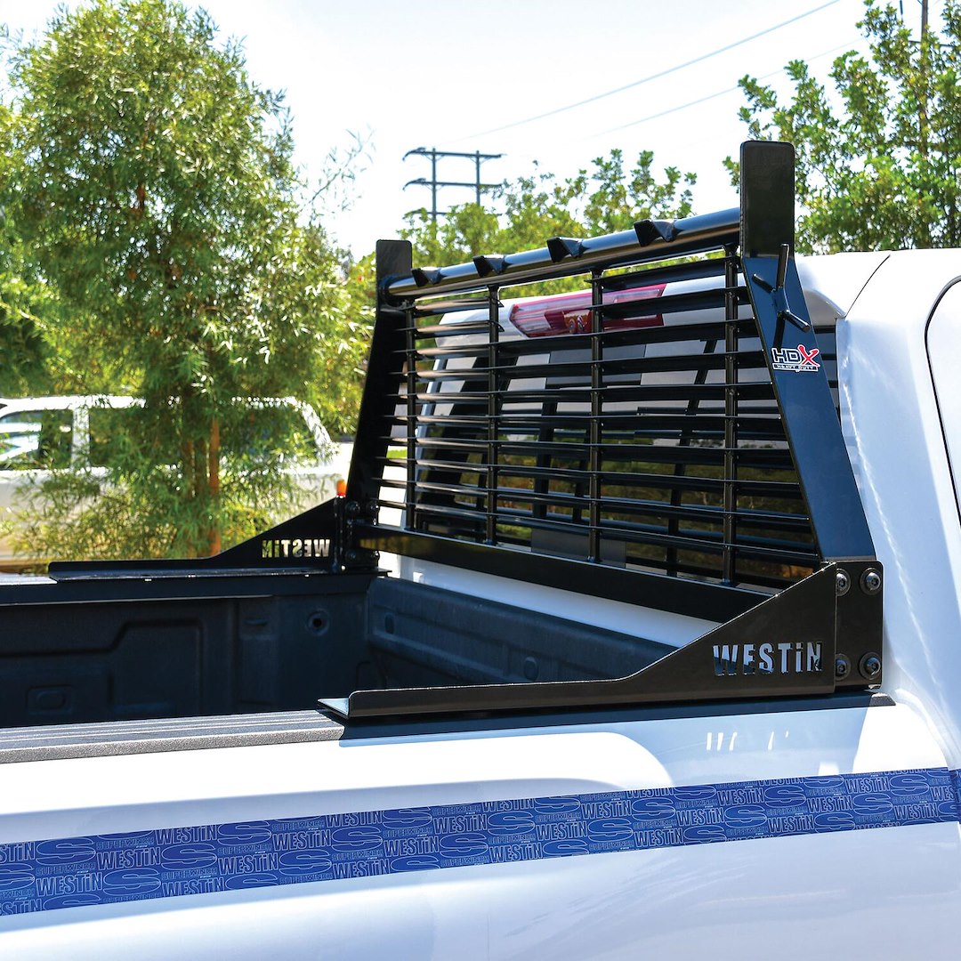 Product of Westin Automotive 57-8025 Bolt-On Black Powder Coated Bar Style Headache Rack 