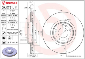 Brembo 09d76111c02 Brake Rotor||9d76111c02_1.Png||86||brm09d76111||1684367