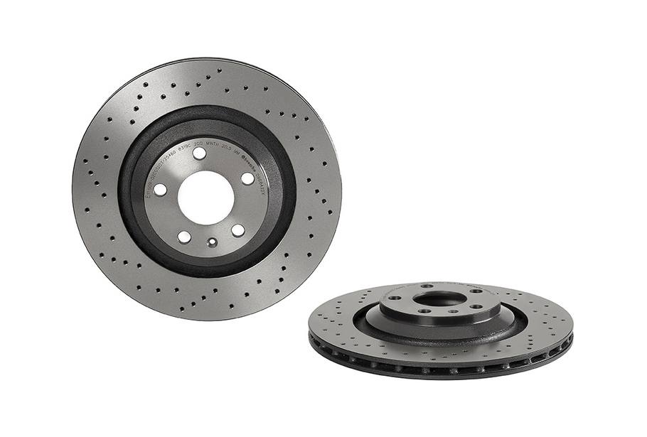 Product of Brembo 0988422XC02 Xtra Vented Cross Drilled 1 Piece Brake Rotor 