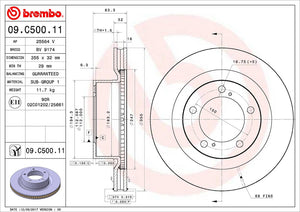 Brembo 09c50011c02 Brake Rotor||09.C500.11_2.Jpg||87||brm09c50011||1197933