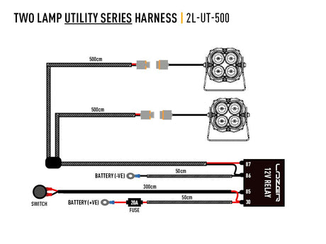 Triple-R Light 2l-Ut-500 Work Light Power Cable||2l-Ut-500_1.Jpg||86||trp2lut500||1157546