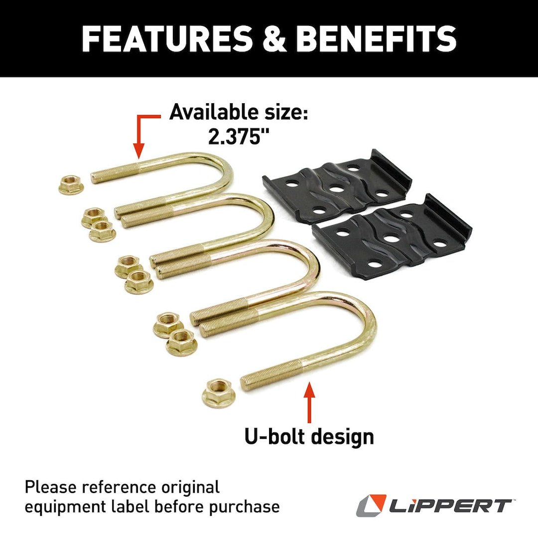Product of Lippert Components 297427 Leaf Spring Axle U Bolt Kit